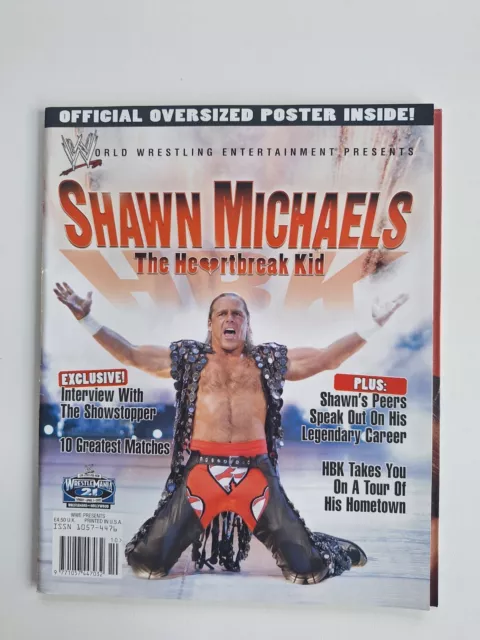 2005 WWE Shawn Michaels The Heartbreak Kid Tribute Magazine  Poster WWF & Poster