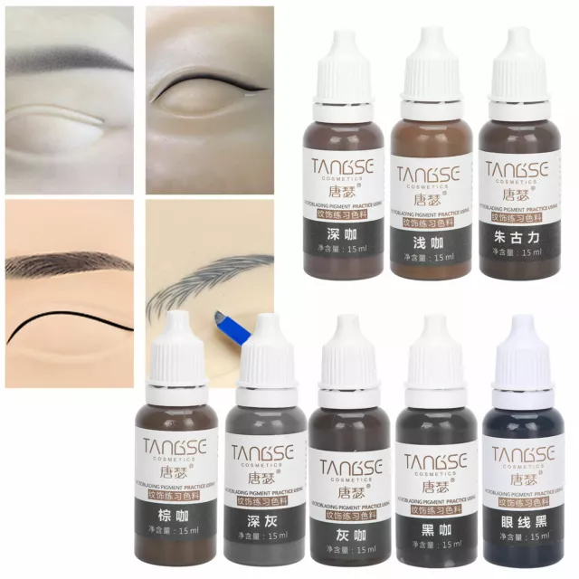 15 ml Microblading Maquillaje Permanente Tatuaje Tinta Kit Labio Cejas Pigmento Set