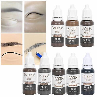Kit de tinta para tatuajes de maquillaje permanente Microblading conjunto de pigmentos labiales cejas 15 ml
