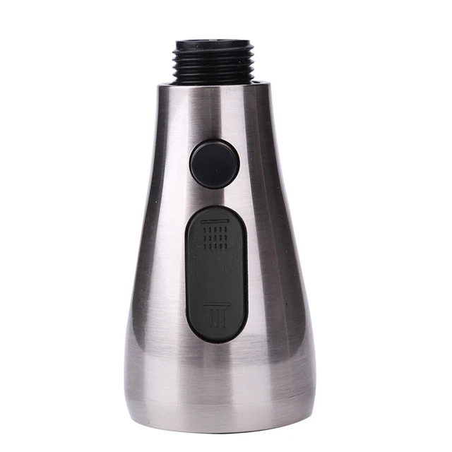 Cabezal de grifo 360 ​​grados 2 modos filtro lavabo lavabo pulverizador boquilla extraíble (C)