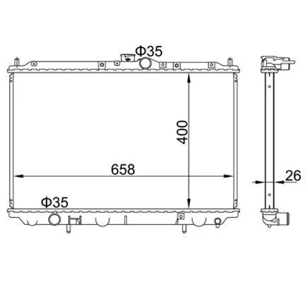 HART 606 429 Kühler, Motorkühlung für MITSUBISHI