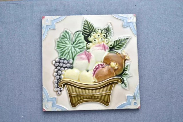 Antique Japanese Majolica Tile,  c.1920