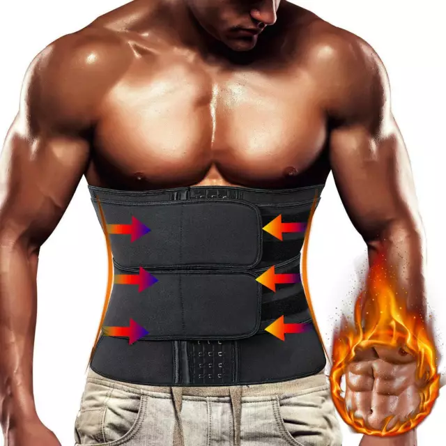 Men's Waist Trainer Workout Tummy Slimming Body Shaper Trimmer Belt Abs Abdomen