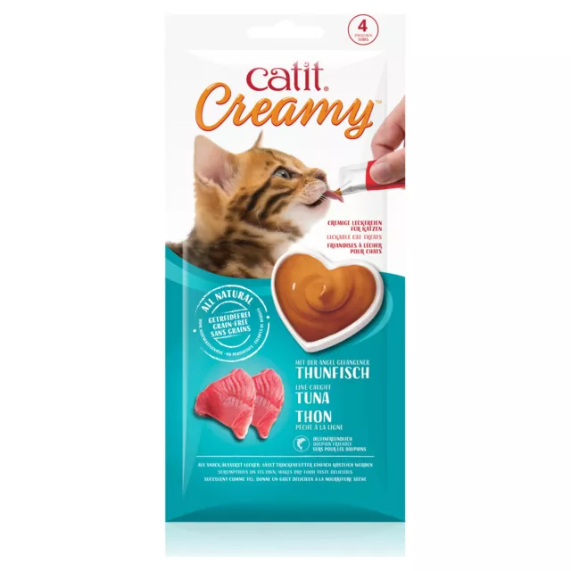 Catit Creamy Thunfisch 4er-Pack, Katzensnack, UVP 1,89 EUR, NEU