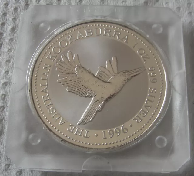 Silbermünze Australien Kookaburra 1 oz 1 Dollar 1996 999 Silber in Kapsel