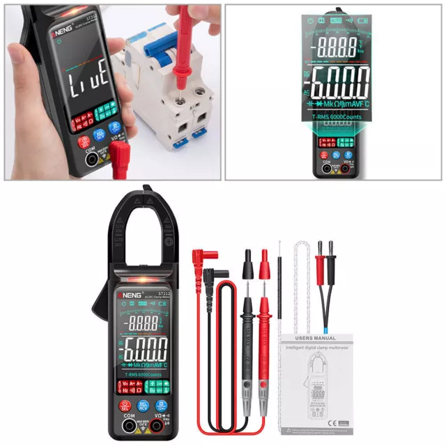 Misuratore a pinza digitale multimetro LCD AC/DC Tester di corrente di tensione