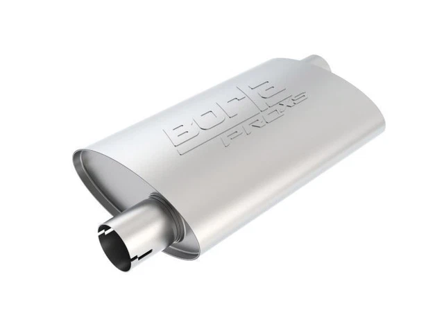 Borla Universal Pro-XS Oval 2.25in Inlet / Outlet Offset Notched Muffler 400489
