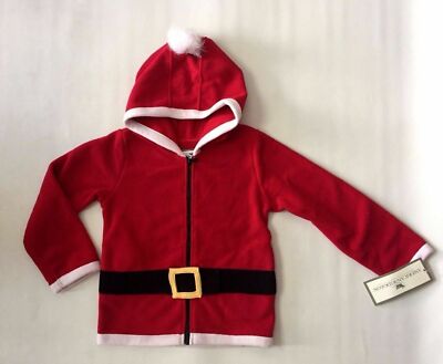 AMERICAN-WIDGEON Boy Girl Jacket Hoodie Christmas Santa Claus Fleece Sz iv,5,6,vii half dozen