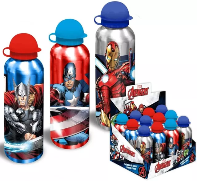 Borraccia Bambini Marvel AVENGERS Allumino con Beccuccio 500ml Sfiziosa®