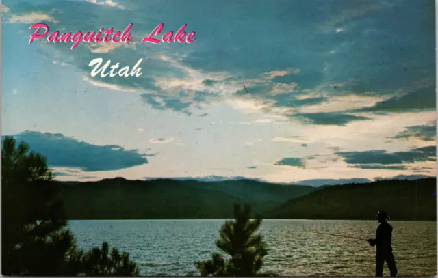 Postcard Utah Panguitch Lake - Sunset Fishing Lake circa 1970s