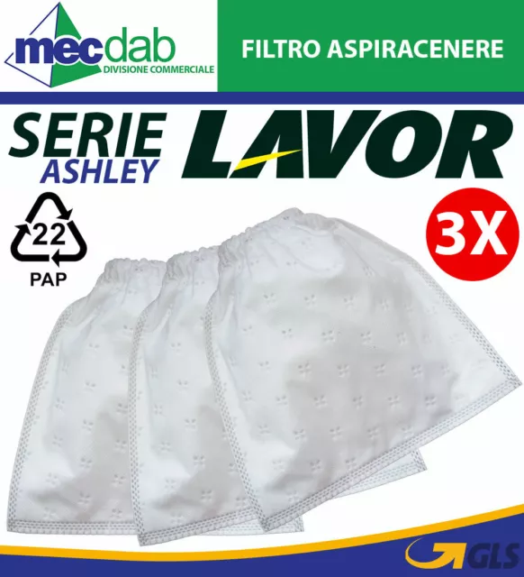 Filtro Aspiracenere Lavor Serie Ashley 3 Filtri a Panno Originali