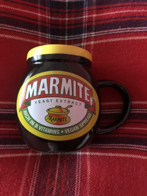 Marmite Collectable Vintage Ceramic Jar Shaped Coffee Tea Mug Cup and Toast Hold