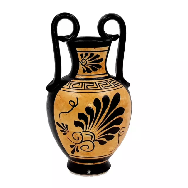 Greek Pottery Pot,Black Figure Amphora 16cm,Showing God Apollo 3