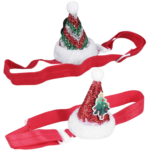 Mascota Gorro de Navidad Cachorro Gorro de Navidad Navidad 2 piezas