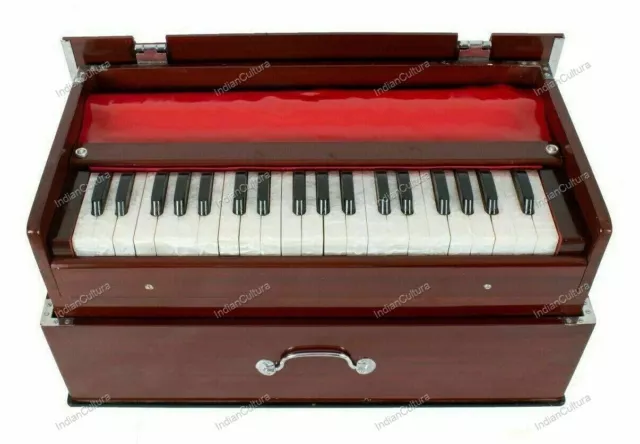 Professional High Quality Safri Double Bellow Folding Harmonium 39 Keys Two Reed