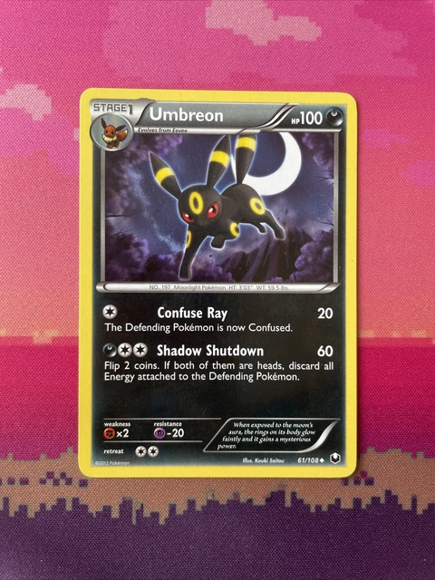 Pokemon Card Umbreon Dark Explorers Uncommon 61/108 Near Mint