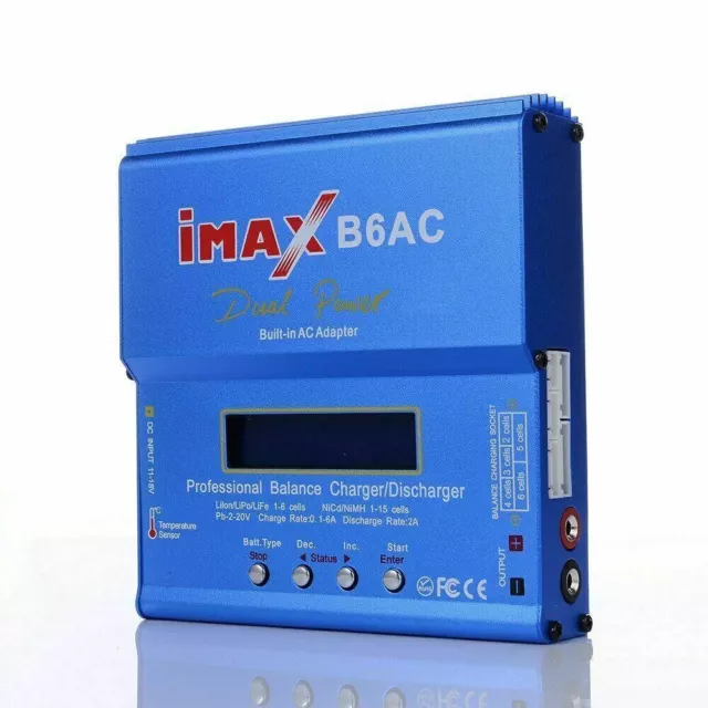 iMAX B6AC 80W 6A LiPo Balance Charger Descarga Lipo / Li-ion / LiFe / NiMh Batterry 3