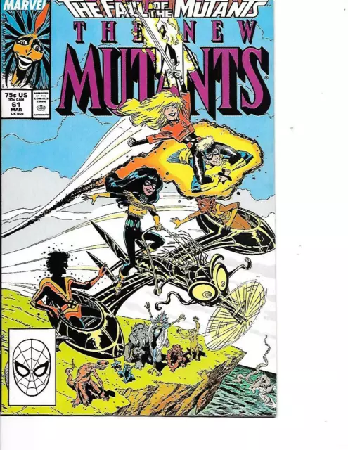 New Mutants #61 VF/NM  Fall of the Mutants  Marvel 1988
