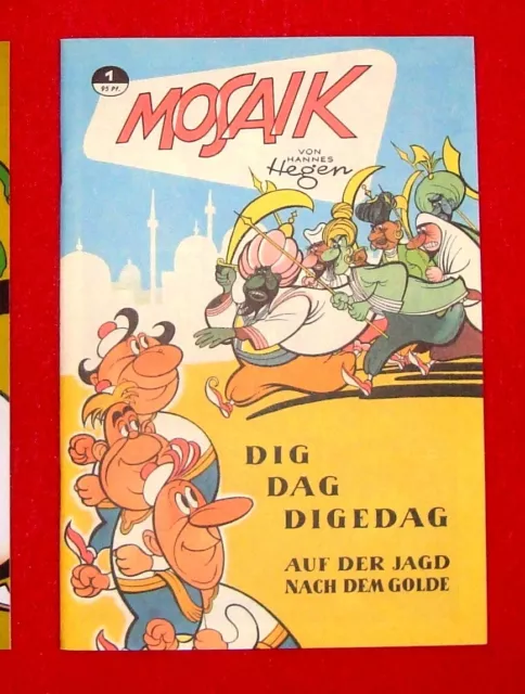 MOSAIK - Digedags: Heft Nr. 1 - Auf der Jagd nach dem Golde - HANNES HEGEN - DDR