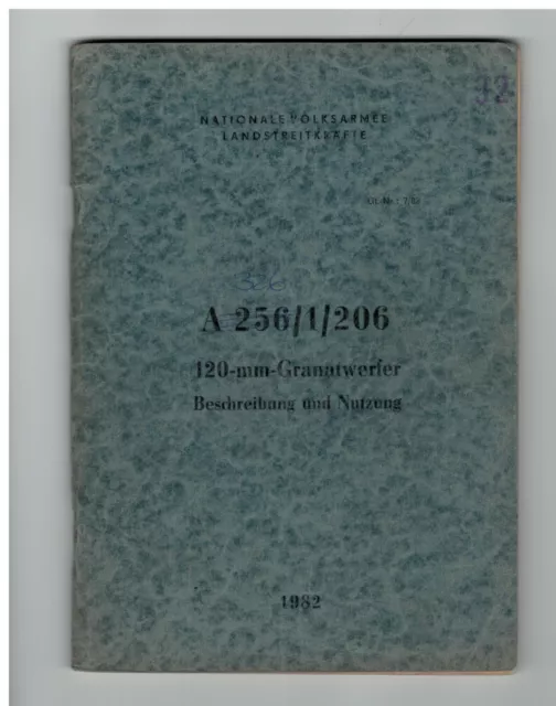 NVA DDR Handbuch / Dienstvorschrift 120-mm Granatwerfer - Beschreibung & Nutzung