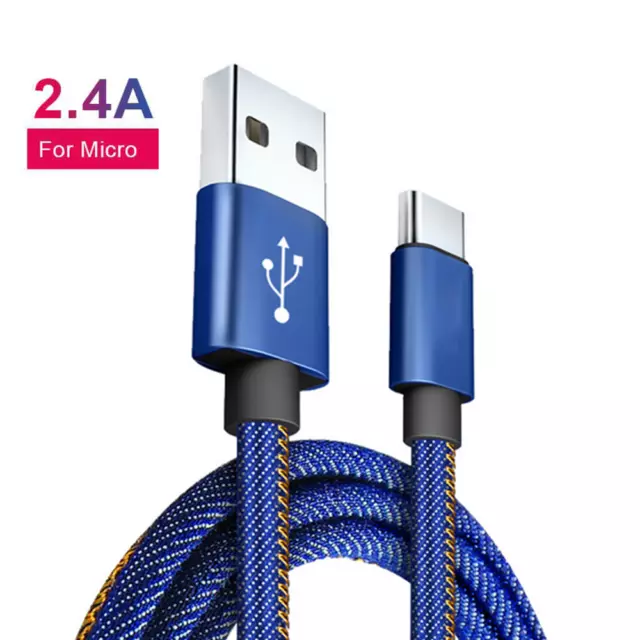 Braided USB Type C Fast Charging Data Cable For Samsung Huawei Oppo Google Moto 3