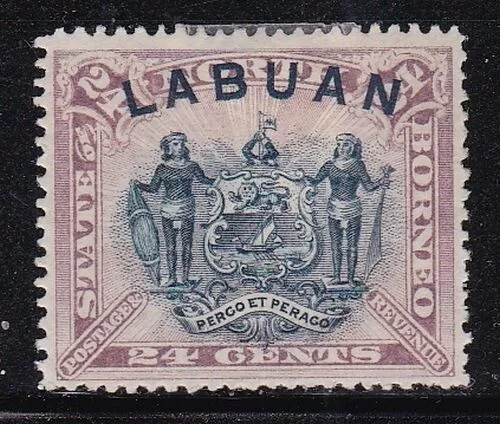 Album Schätze Labuan Scott # 57 24c Arme Von North Borneo Mint mit Scharnier