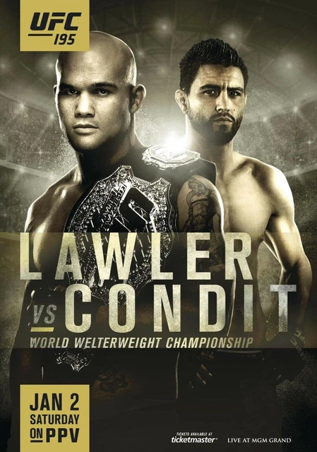 Lawler Vs Condit Poster Locandina 45X32Cm || Arti Marziali Mma Ufc