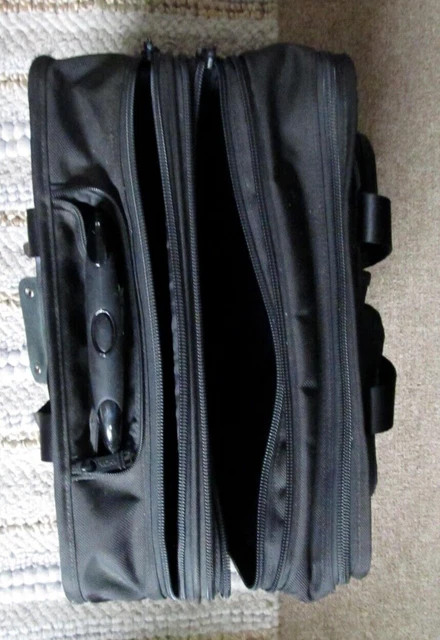 TUMI Alpha Deluxe Expandable Wheeled Rolling Briefcase Black Travel Bag #26103D4 3