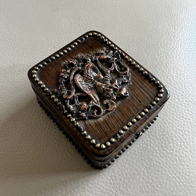 ANTIQUE POCKET WATCH box French 19th century Napoleon III eagle copper brass EUR 79,82 PicClick FR