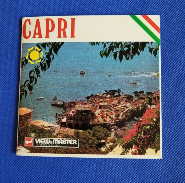Vintage Gaf C058 Isle Island of Capri Italy view-master 3 Reels Folder Packet