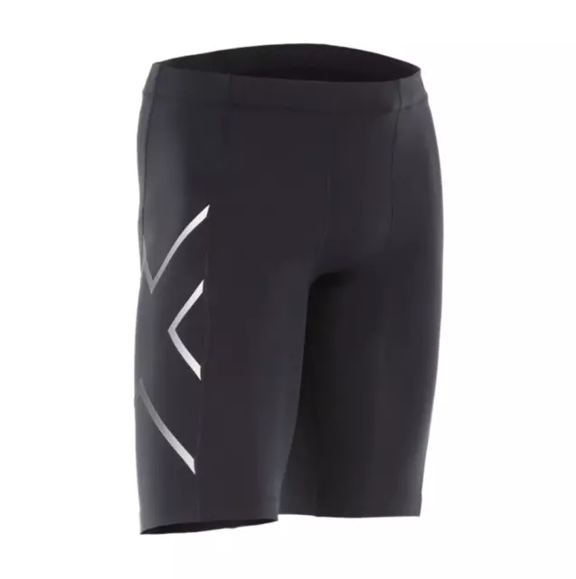 SALE | 2XU Mens Compression Shorts - Black/Silver (MA3851)