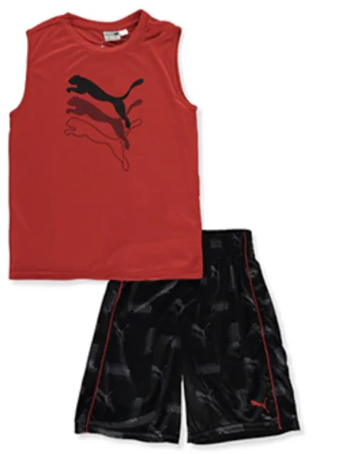 Puma Boys' 2-Piece Pounce Shorts Set Outfit