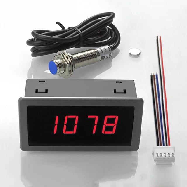 Misuratore Di Frequenza Digitale Universale Da 5 A 9999 RPM Tachimetro Contachilometri Display Digitale Della Velocità Dell'auto MPH Over Speed - Foto 10