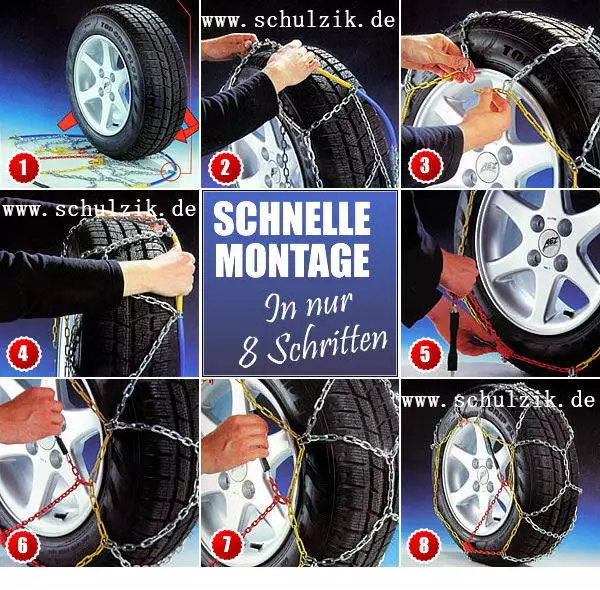 feingliedrige Schneeketten 215/70 R 15 für PKW mit Ö-Norm V 5117  - Ketten 18620 2