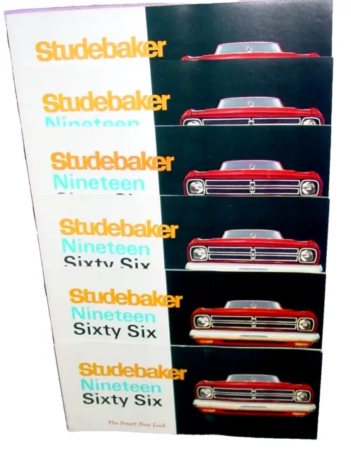 Lot Vintage 1966 Studebaker Last Auto Dealer Showroom Advertising (6) Brochures
