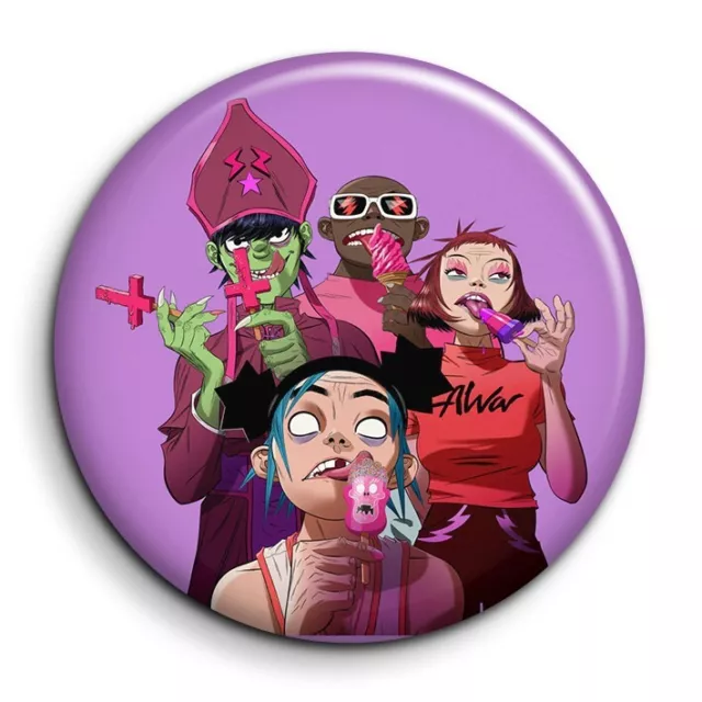 Gorillaz Badge 38mm Button Pin