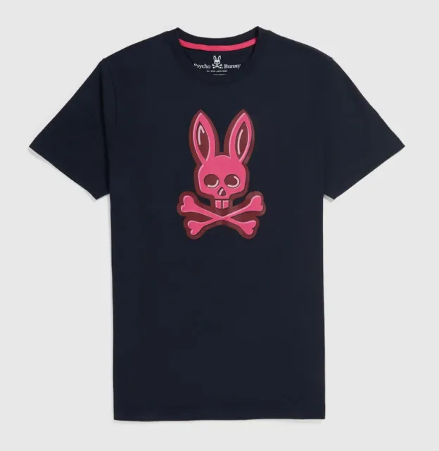 Psycho Bunny Men's Rio Red Gresham Graphic Crew-Neck Short Sleeve T-Shirt