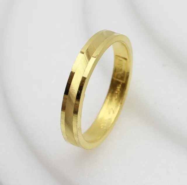 22k Goldband Diamantschliff Ring Größe: 6,5 #AG
