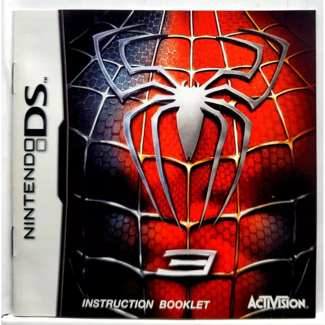 (Manual Only) Spiderman 3 - Nintendo DS Authentic Instruction Booklet Game