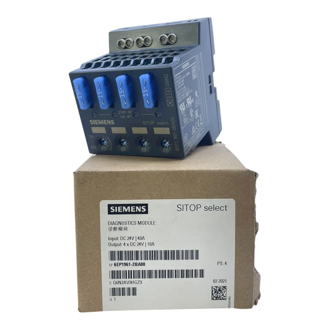 SIEMENS DIAGNOSTIC MODULE SITOP select 6EP1961-2BA00 24V 4x10A for ...