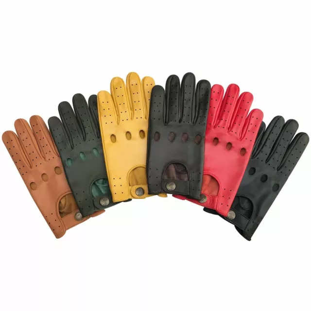 Genuine Soft Cow Nappa Leather New Retro Style Fashion Driving Winter Gloves 513