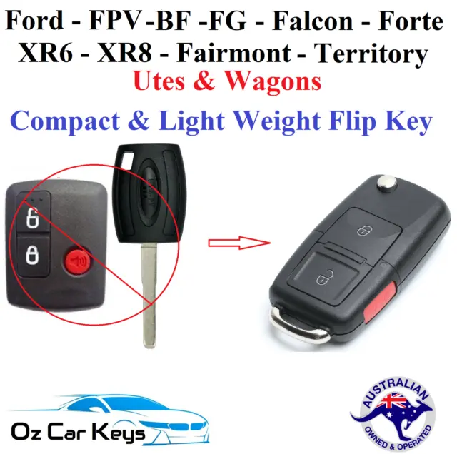 Ford Bf Fg Falcon Fairmont Fpv Xr6 Xr8 Sx Territory Remote Flip Key Ute Wagon