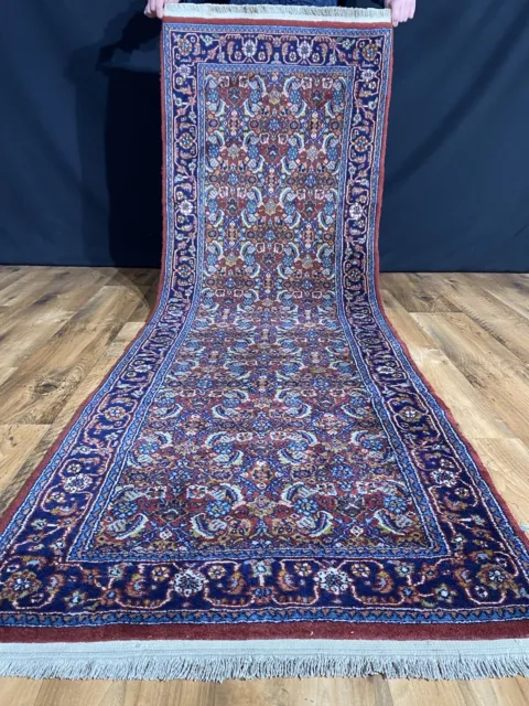 Schöner Handgeknüpfter Orientteppich Herati Täbriz Läufer Rug Carpet 205x70cm