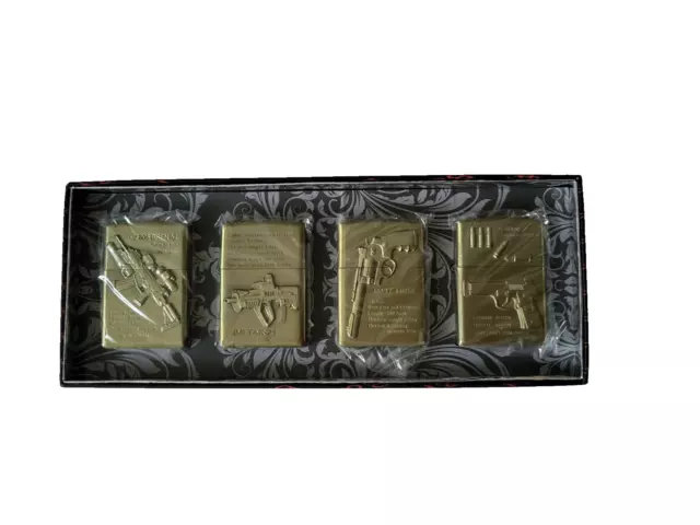 Bohai Coffret x4 Briquet essence collection militaria 3