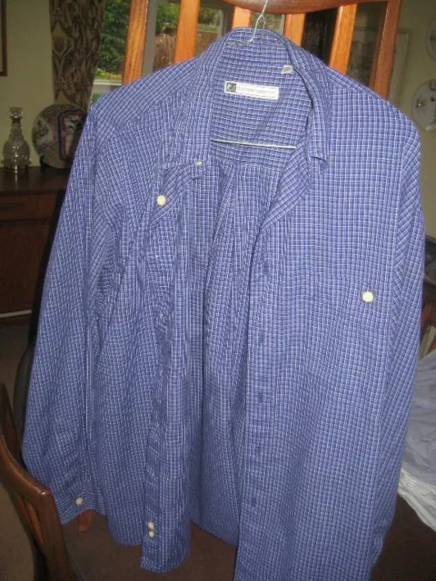 RI Men's Blue Long Sleeve Shirt Size Large, 1DEC19