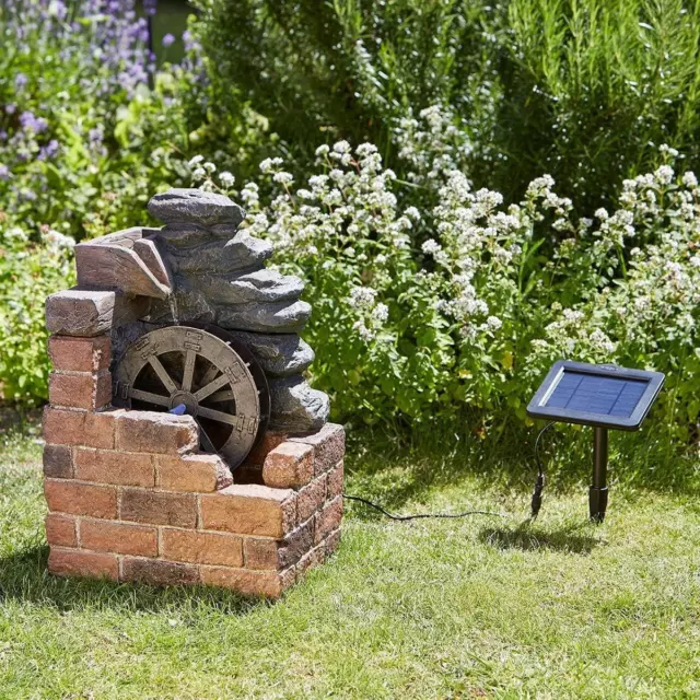 Smart Solar Heywood Mill Fountain Water Feature, Solar Powered Water Fountain