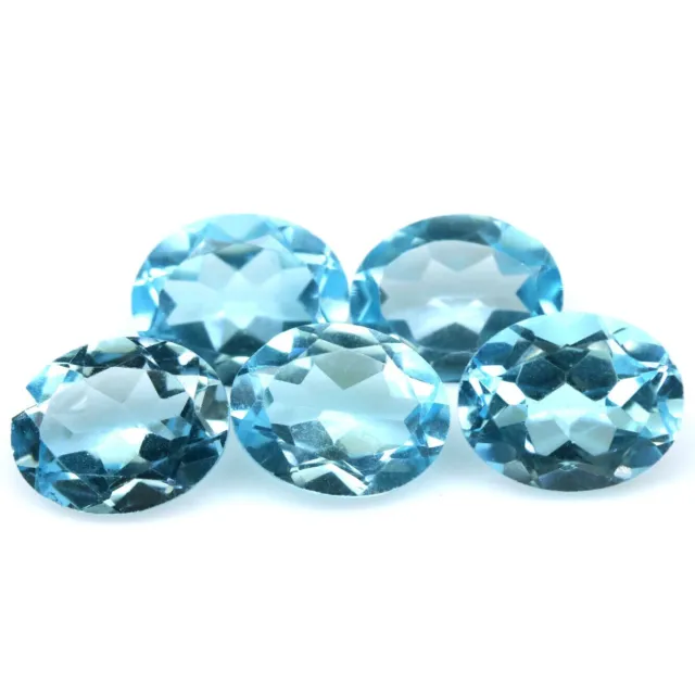 Shola Vero 10 X 8 MM Naturalenaturale Blu Topazio Circa 2,9 Ct. 1 Pz Dal Brasile