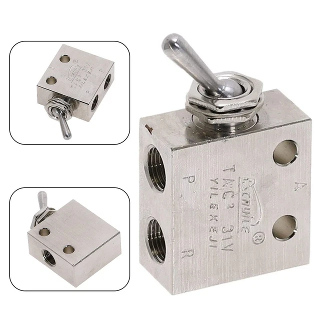 Aexit Elettrovalvola Pneumatica A Solenoide 3 Vie 2 Posizioni Q23XD-2L, AC 380V, Attacco Tubo 8mm, Pressione 0-0.8 Mpa - 4