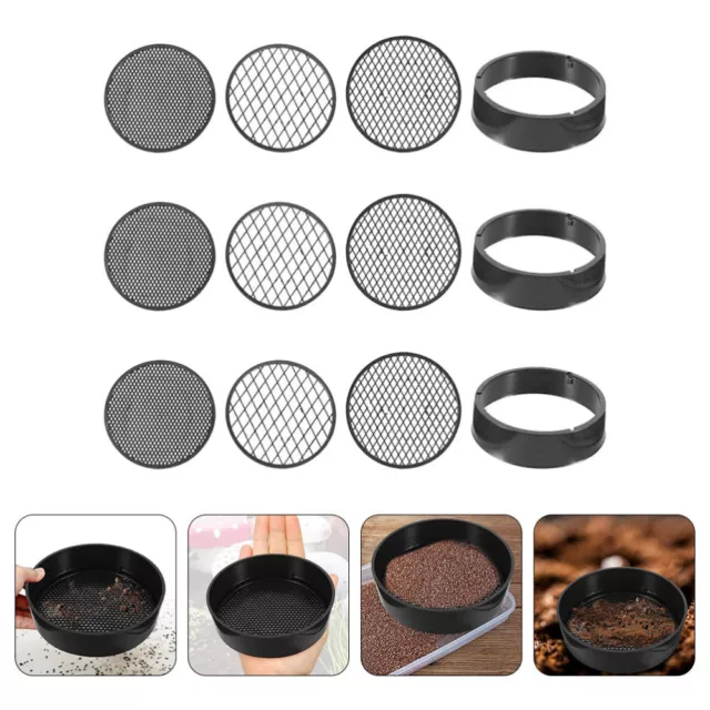 9Pcs Plastic Soil Sieve Set for Gardening and Composting-