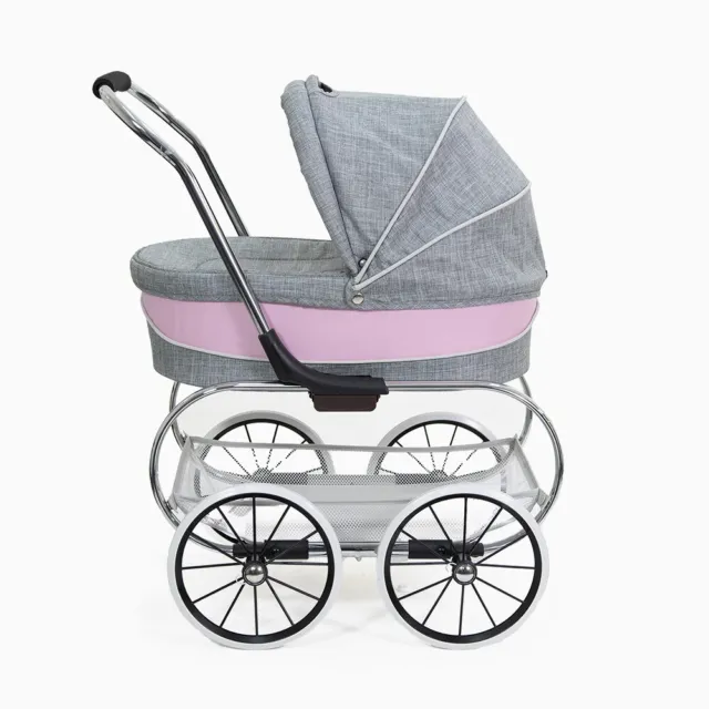 Valco Baby Princess Doll Stroller - Grey / Pink